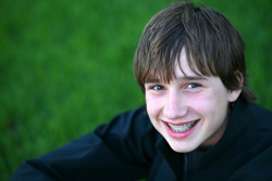 photo of boy wearing braces